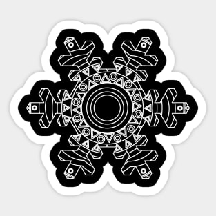 Invert snowflake Sticker